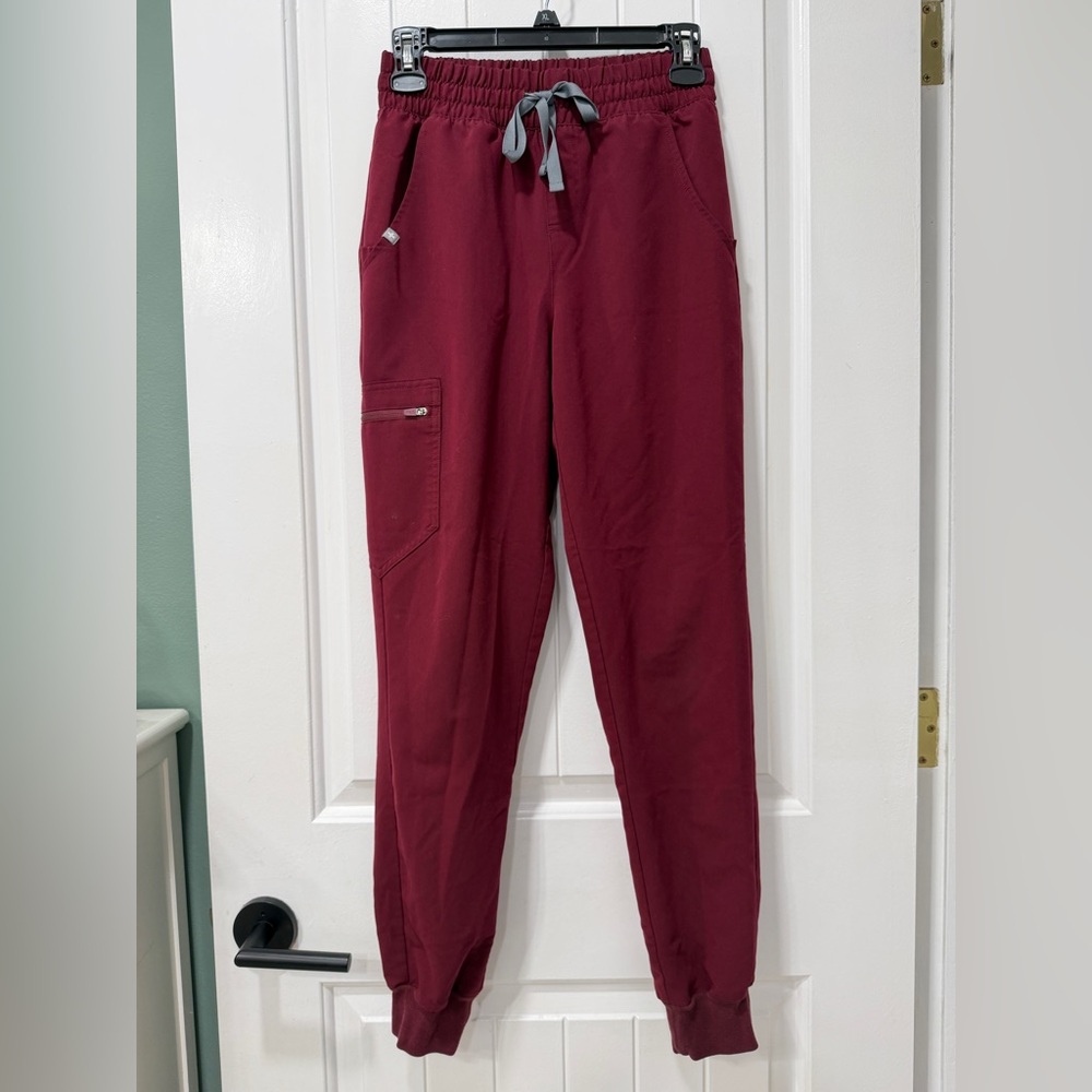 Figs Maroon Technical Collection Joggers